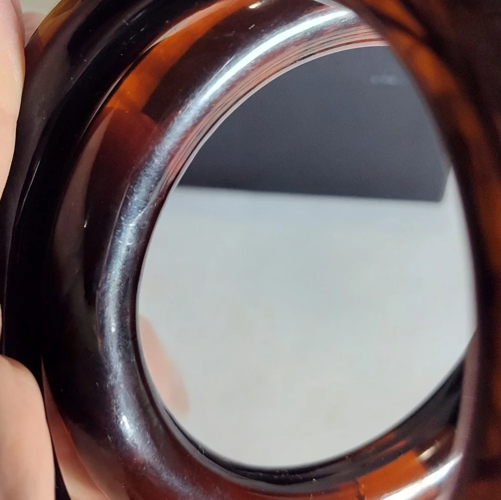 Vintage Deep Tortoise Brown Bakelite Bangle Bracelets EC